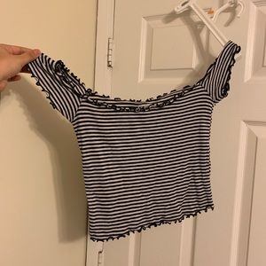 off the shoulder crop top